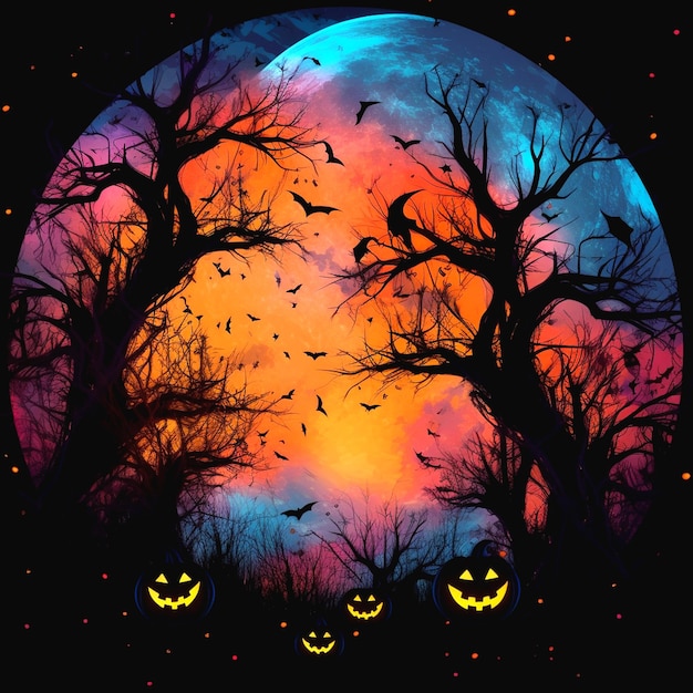 Halloween-inspirierte Kulisse