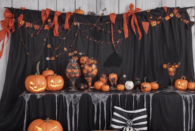 Foto halloween-inspiriertes hintergrunddesign