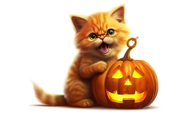 Halloween-Katzen-Illustration