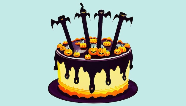 Halloween-Kuchen-Abschnitt