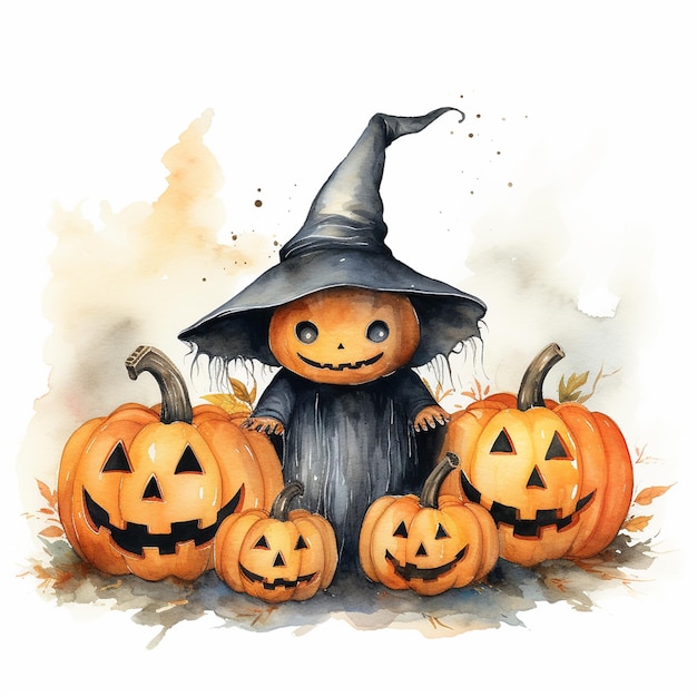 Halloween-Kürbis-Fledermaus-Illustrationshintergrund
