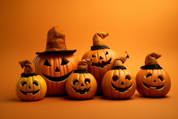 Halloween-Kürbis-Hintergrund mit Copyspace