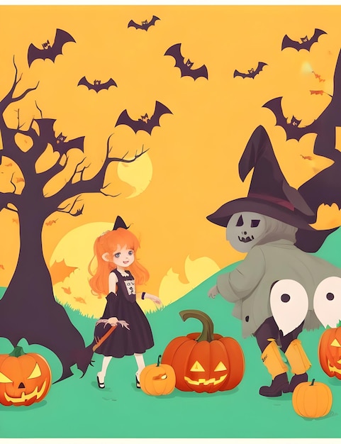 Halloween-Kürbis-Illustration