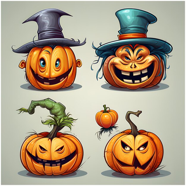 Foto halloween-kürbis-illustration