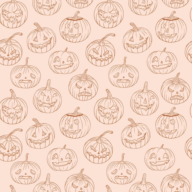 Halloween Kürbis Muster Design