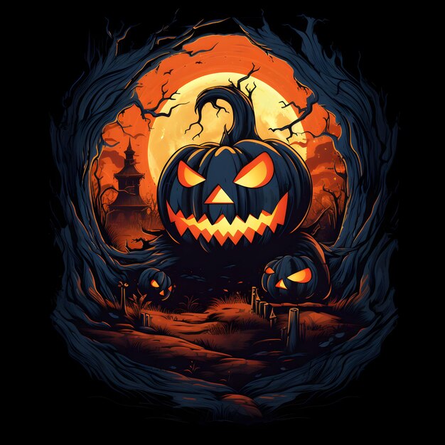 Halloween-Kürbiss-Illustration