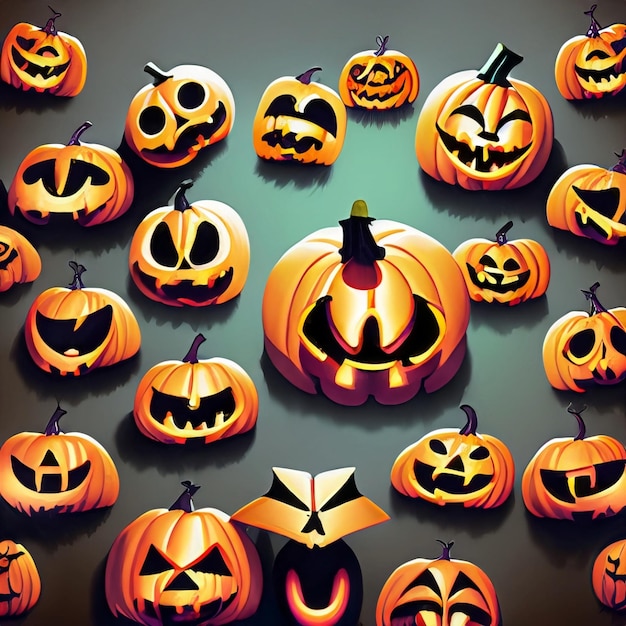 Halloween-Kürbisse als Hintergrund