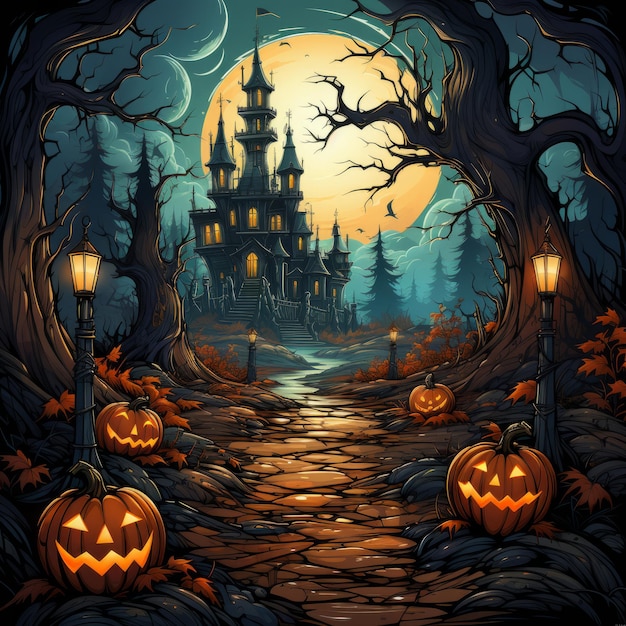 Halloween-Kunstdesign