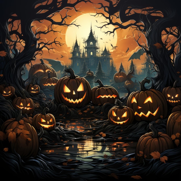 Halloween-Kunstdesign