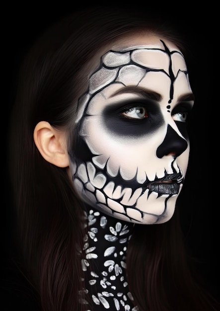 Halloween-Make-up und Gothic-Fotoshooting