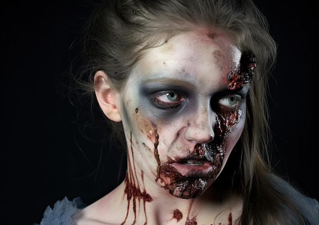 Halloween-Make-up und Gothic-Fotoshooting