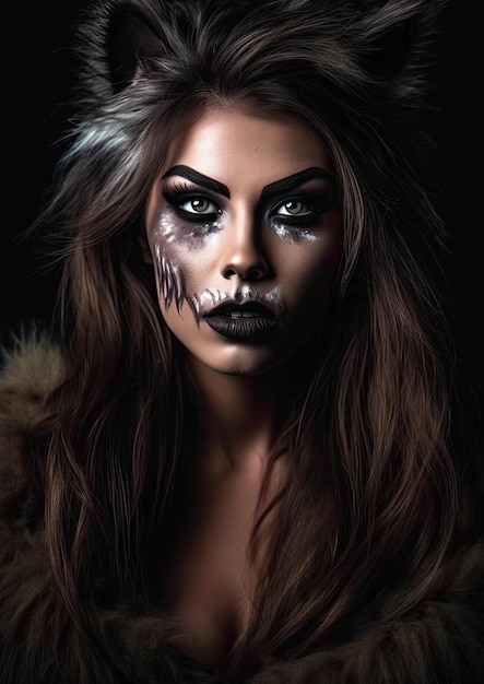 Halloween-Make-up und Gothic-Fotoshooting