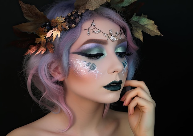 Halloween-Make-up und Gothic-Fotoshooting