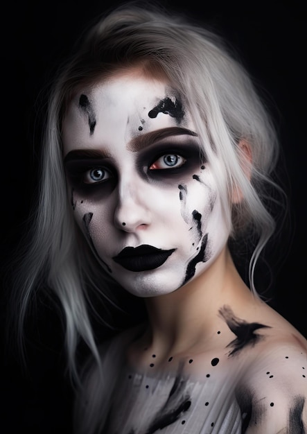 Halloween-Make-up und Gothic-Fotoshooting