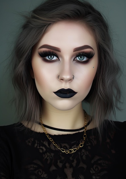Halloween-Make-up und Gothic-Fotoshooting