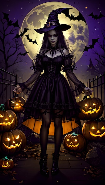 Halloween Meninas assustadoras Fundo de Halloween