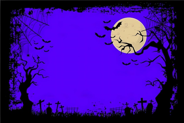 Halloween-Nachthintergrund Halloween-Hintergrund mit Schloss mit Fledermäusen