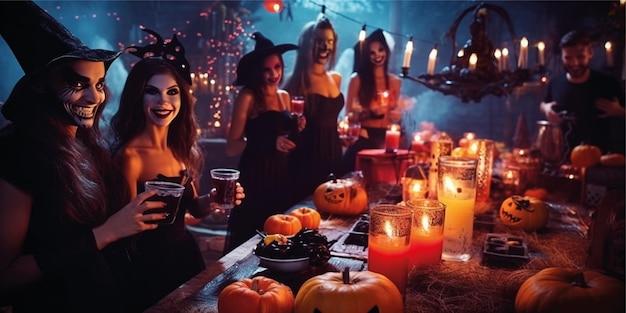 Foto halloween-party-konzept feiern