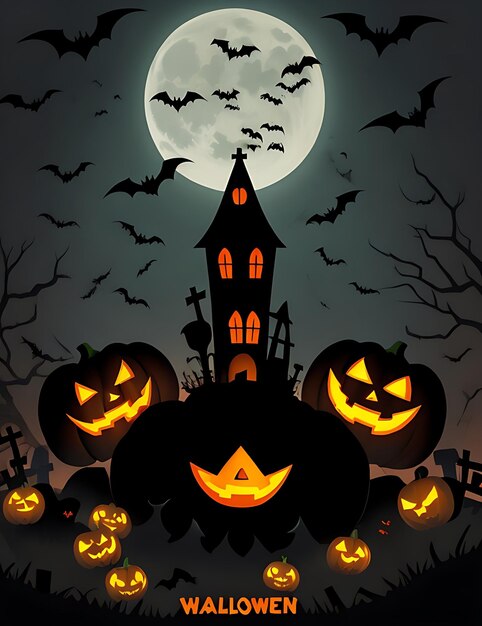 Foto halloween-party-poster ein gruseliges und lustiges poster-design 8