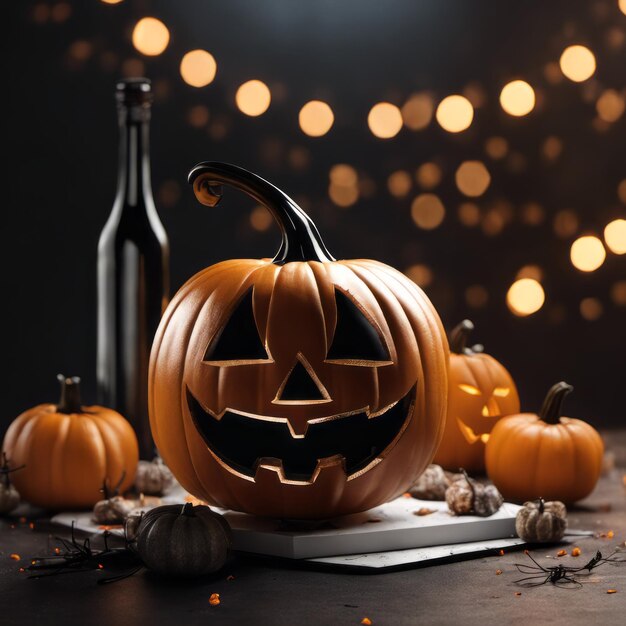 Halloween-Partyeinladung mit Halloween-Hintergrund