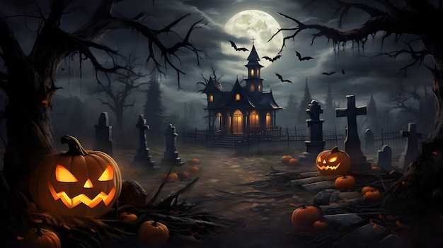 Halloween-Plakat-Hintergrund-Design-Kürbis
