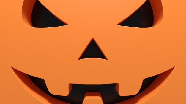 Halloween pumpkin jack negro naranja fondo papel tapiz 3d render