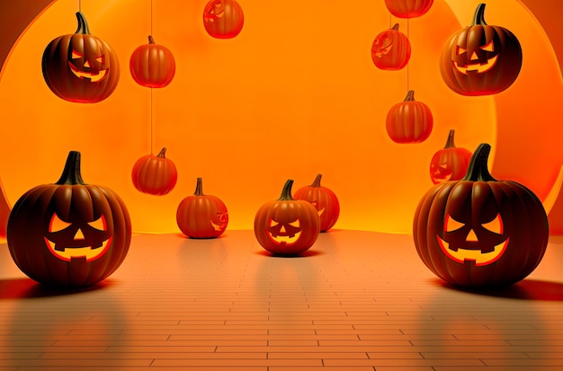Halloween realistisches Hintergrundbild im Stil minimalistischer Hintergründe kreisförmige Formen Licht