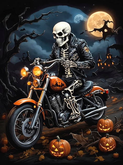 Halloween-Skelett-Aufkleber-Design