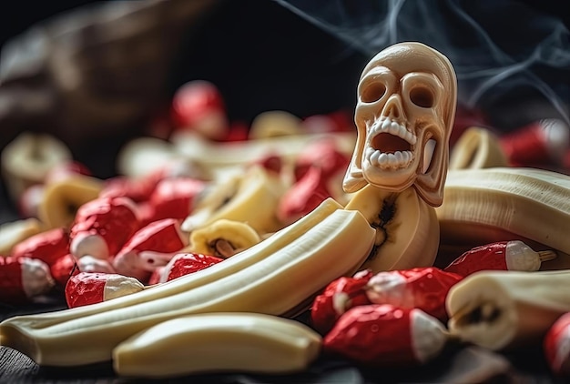 Halloween-Snacks, Bananenskelett