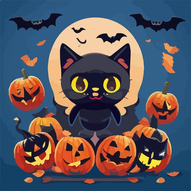 Halloween-T-Shirt-Design für Katzen