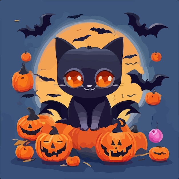 Halloween-T-Shirt-Design für Katzen