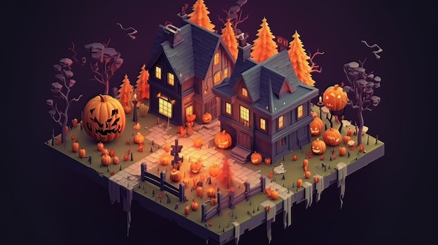 Halloween-Tag Augen von Jack O' Lanterns Süßes oder Saures Samhain Allerheiligen-Vorabend Allerheiligen-Vorabend All Hallowe'en gruselig Horror-Geist-Dämon-Hintergrund 31. Oktober Generative KI