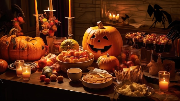 Halloween-Tages-Food-Konzept auf Holztisch