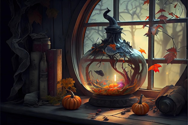 Halloween-Tagesaugen von Jack O' Lanterns Süßes oder Saures Samhain All Hallows' Eve All Saints' Eve All hallowe'en gruselig Horror Ghost Demon Hintergrund 31. Oktober