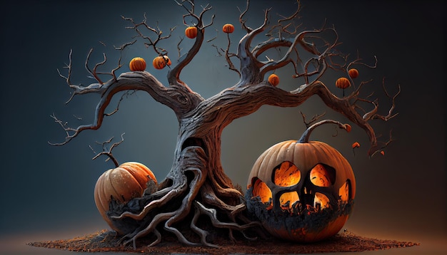 Halloween-Tagesaugen von Jack O' Lanterns Süßes oder Saures Samhain All Hallows' Eve All Saints' Eve All hallowe'en gruselig Horror Ghost Demon Hintergrund 31. Oktober