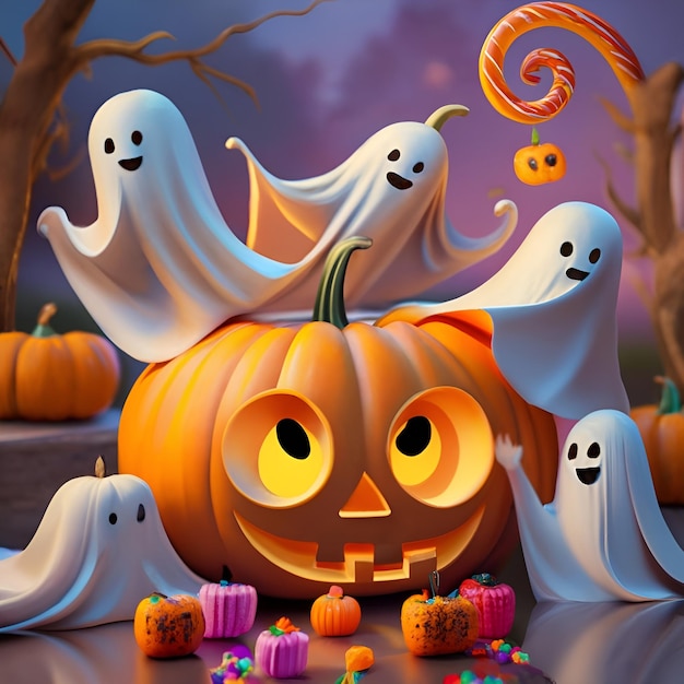Halloween-Themahintergrund Ai generiert