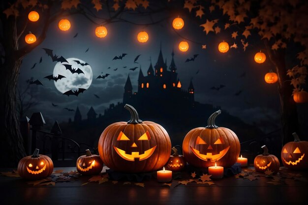 Halloween-Themenvorlage mit gruseligen Designs