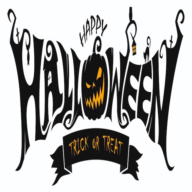 Foto halloween-typografie-design