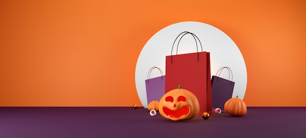 Halloween-Verkaufsbanner-Design