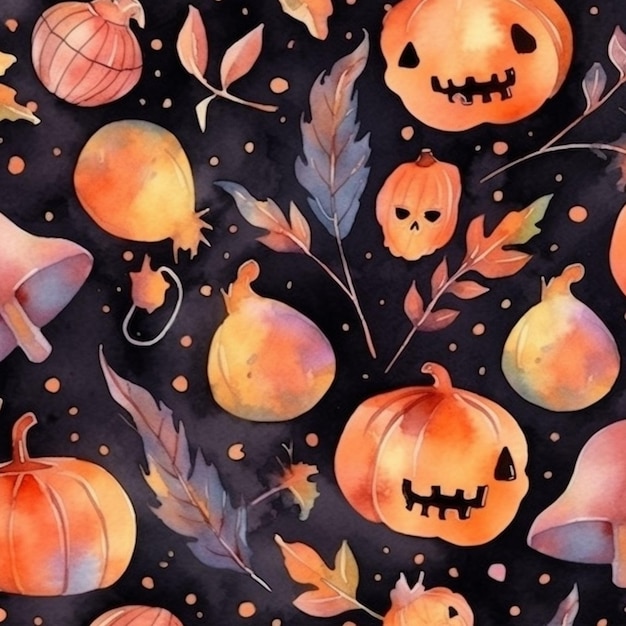 halloween_watercolor_muster