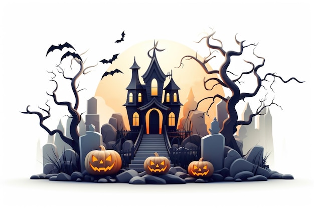 Halloween-weißer Hintergrund