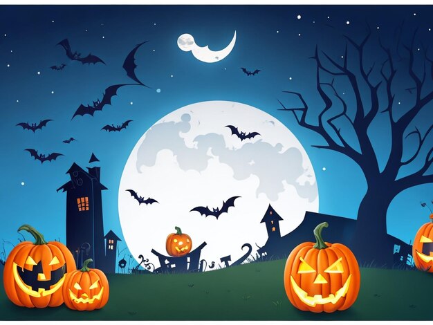 Halloweennacht mit Haunted Mansion Ai Generative