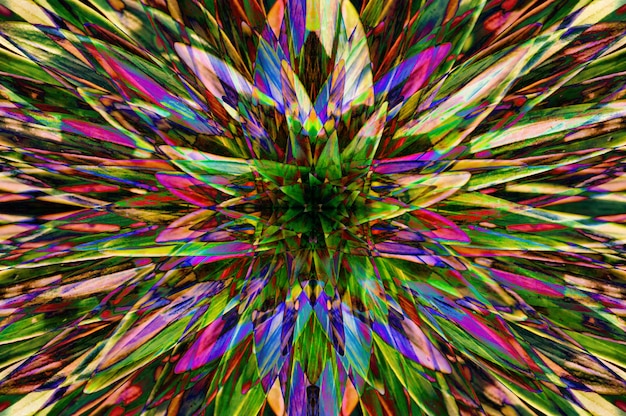 Foto halluzinogen fluoreszierender hintergrund aus pflanzen surrealer farben.