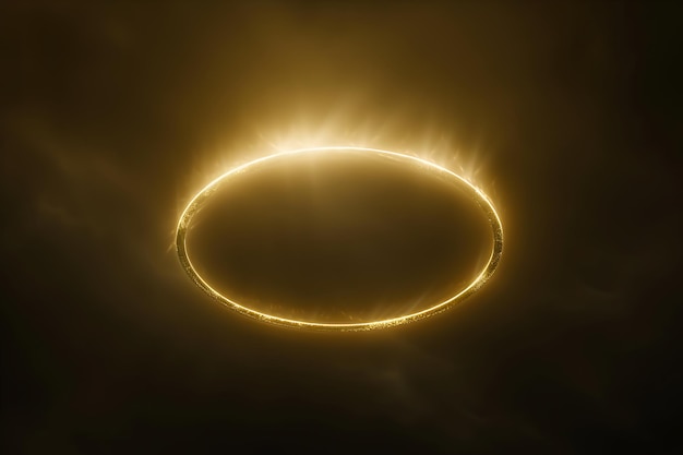 Foto halo luminoso suave em torno de um objeto