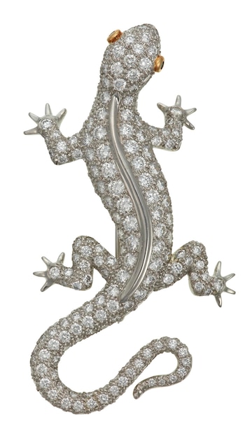 Halskette Luxusstein auf weißem Hintergrund