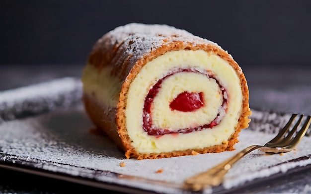 Halten Sie die Essenz der Biskuitrolle in einer köstlichen Food-Fotografie fest