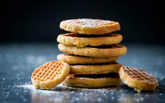 Halten Sie die Essenz der Stroopwafels in einer köstlichen Food-Fotografie fest