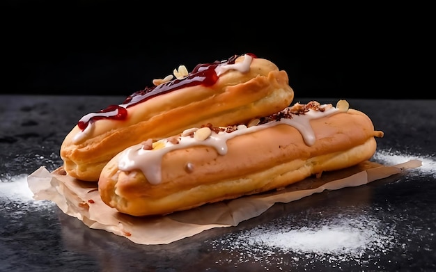 Halten Sie die Essenz von Eclairs in einer köstlichen Food-Fotografie fest