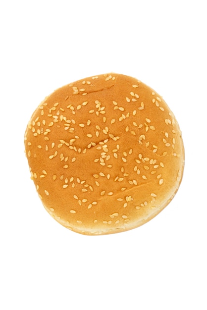 Hamburger-Brötchen auf dem weißen Hintergrund isoliert