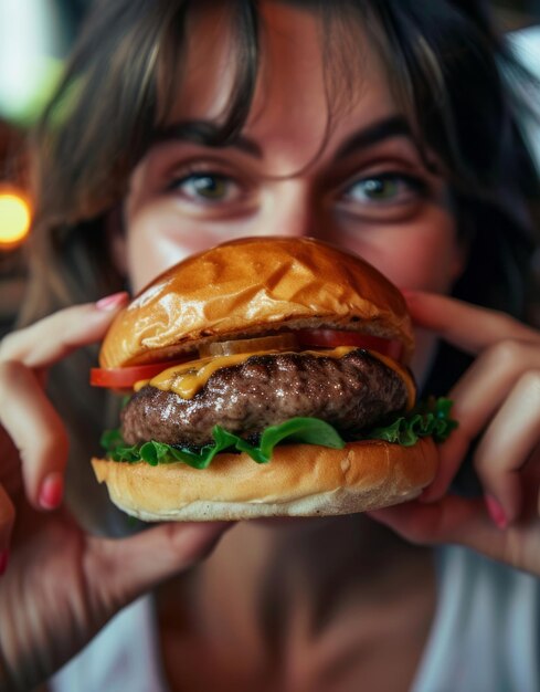 Hamburger comida álbum de fotos visuales lleno de momentos artísticos y deliciosos